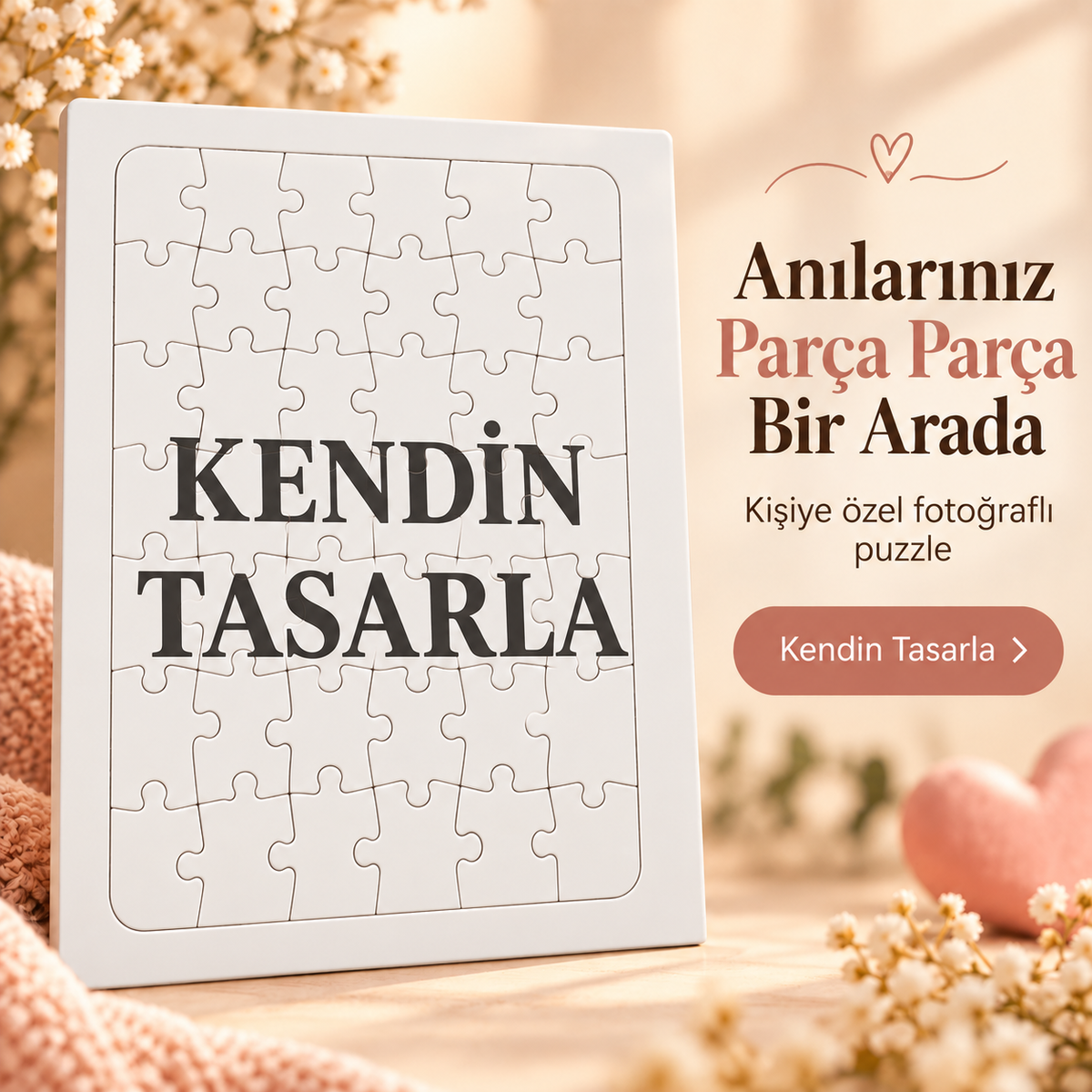 Kişiye Özel Fotoğraflı Klasik Dikdörtgen Puzzle
